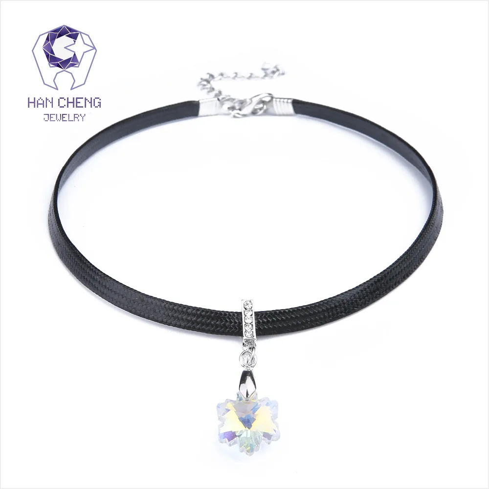 Новинка модное ожерелье HanCheng с подвеской крестом/листьями/круглым разноцветным