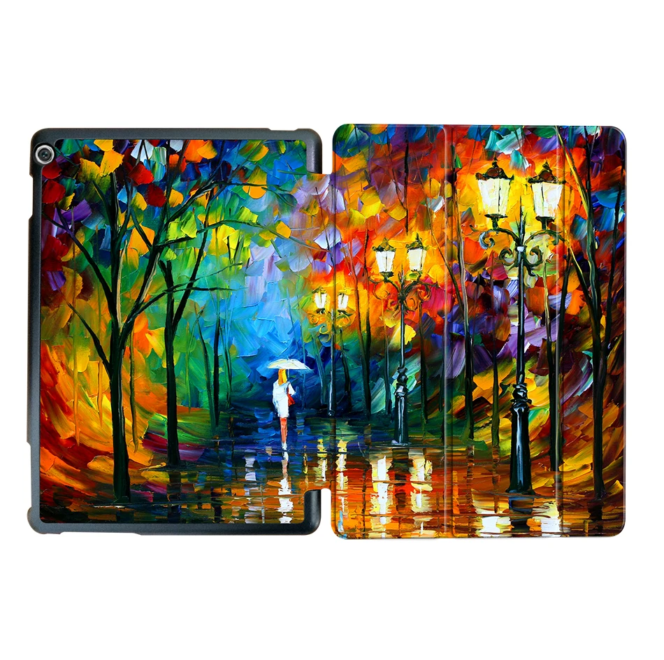 HW16 MTT мультфильм чехол с граффити для huawei MediaPad M3 Lite 10 дюймов BAH-W09 BAH-AL00 тонкий из искусственной кожи флип Смарт-Чехол протектор - Цвет: HW16