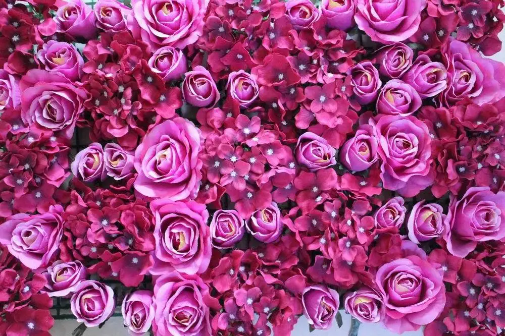 SPR plum/hot pink 10pcs/lot искусственная Шелковая Роза цветок на стену свадебный фон