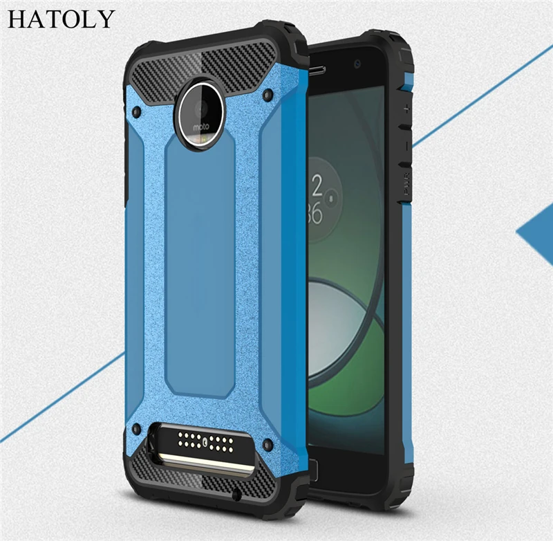 HATOLY For Coque Motorola Moto Z Play Case Heavy Armor Slim Hard Tough Cover Silicone for Droid XT1635 5.5''# |
