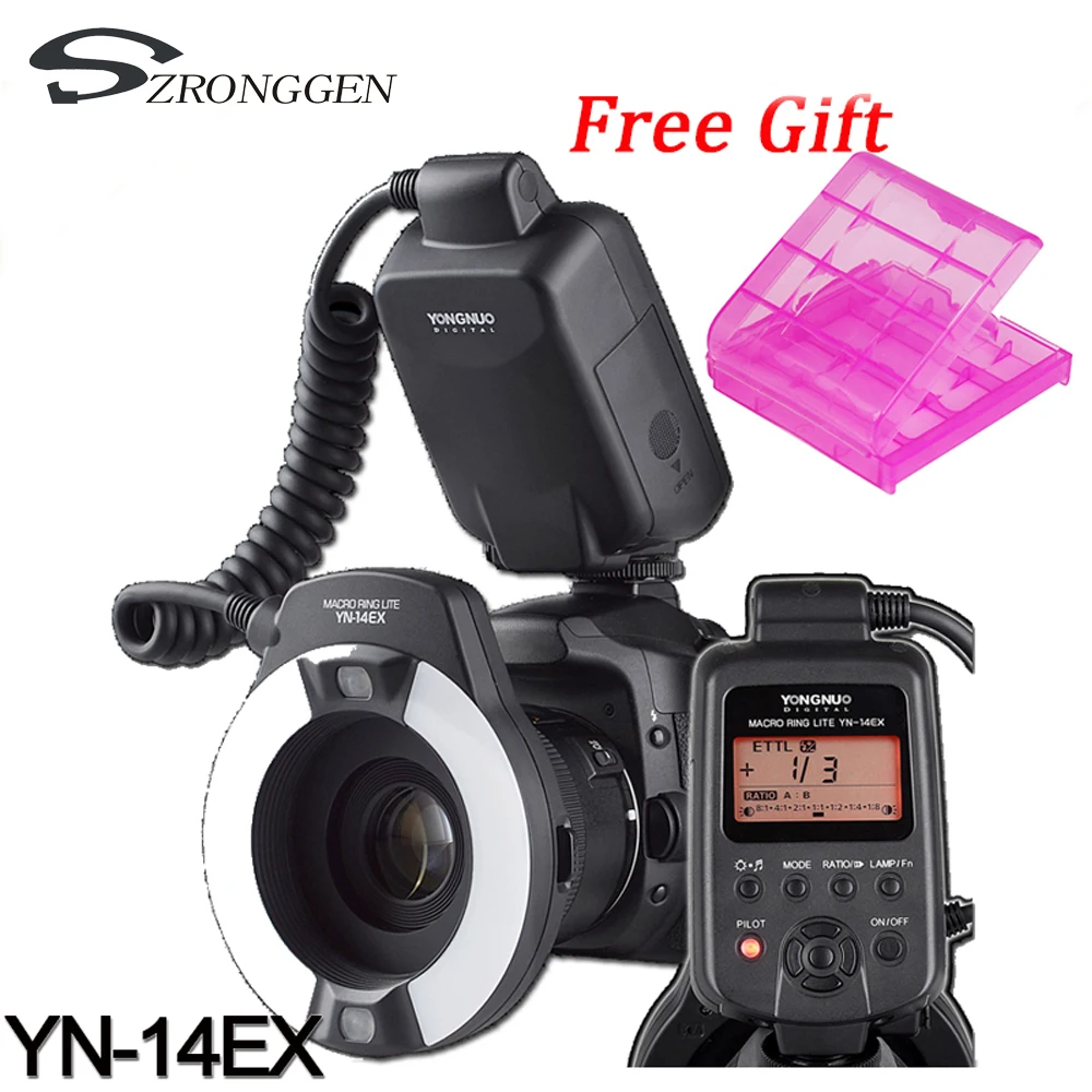 Кольцевой светильник Yongnuo YN 14EX TTL Macro Ring Lite Flash Speedlite для Canon 5D Mark II III 6D 7D 60D 70D 700D