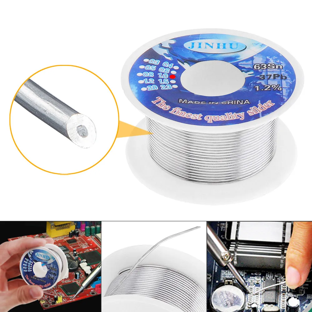 

63/37 30g 0.5mm 0.6mm 0.8mm 1.0mm Tin Lead Rosin Core Solder Wire with 1.2% Flux Low Melting Point for Electric Soldering Iron