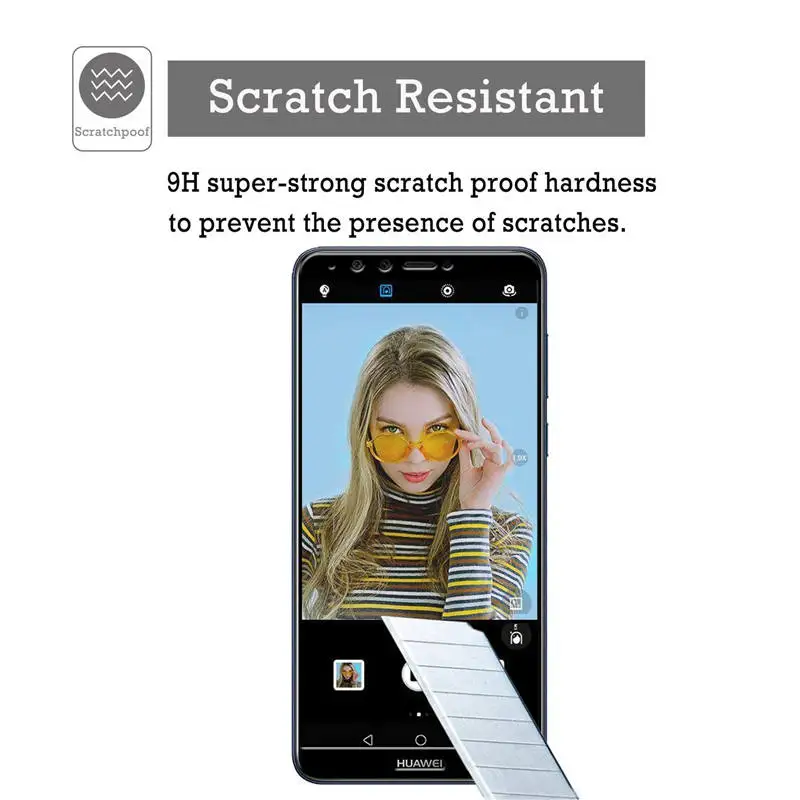 Закаленное стекло для Huawei Y9 2018 дюйма защита экрана искусственная кожа Защитная