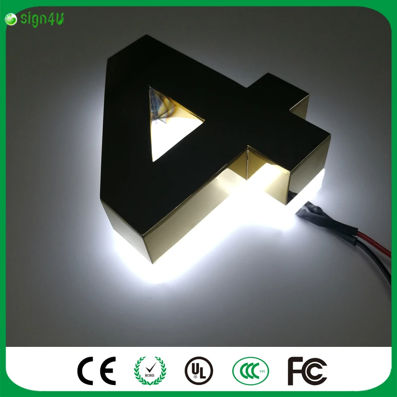 В отеле открытый золото металл с подсветкой LED номер дома знак гостиничный