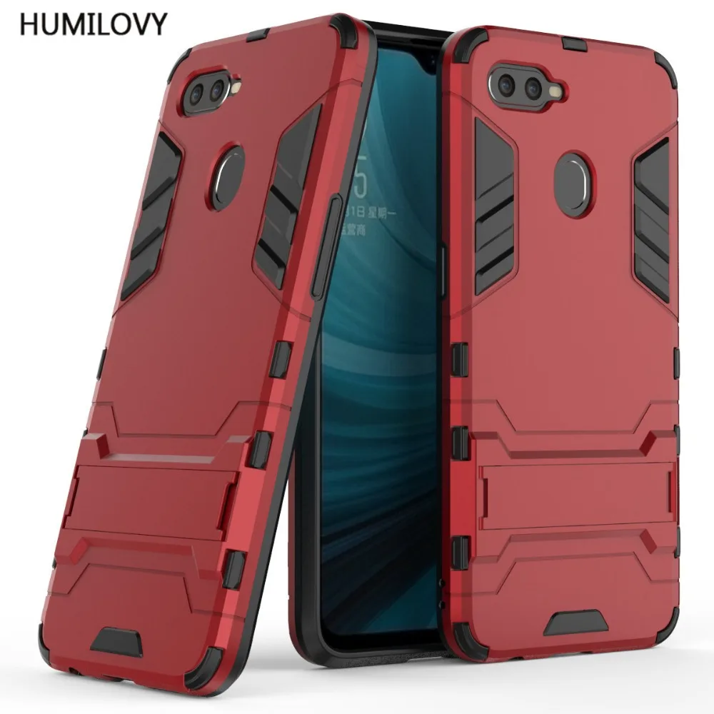 Для Coque OPPO A7 чехол Роскошный тонкий Робот Броня резиновый пластиковый для