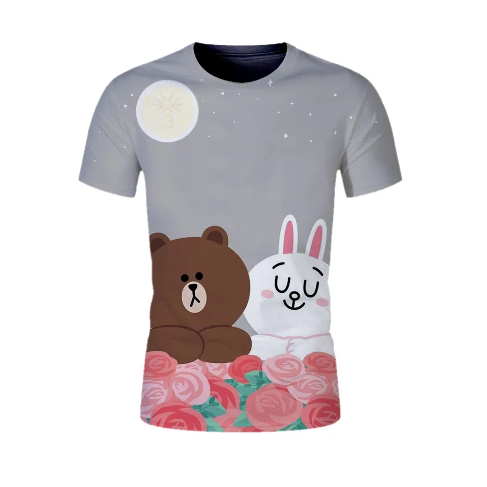 3D пивная коричневая футболка мужская Cony Boys Harajuku Wo мужские парные Свитера Мужская