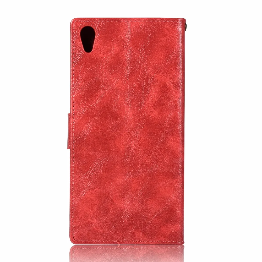 Aiglat чехол для Sony Xperia C6/XA Ultra 6.0 дюйма Винтаж Ретро обычный кожаный бумажник крышка