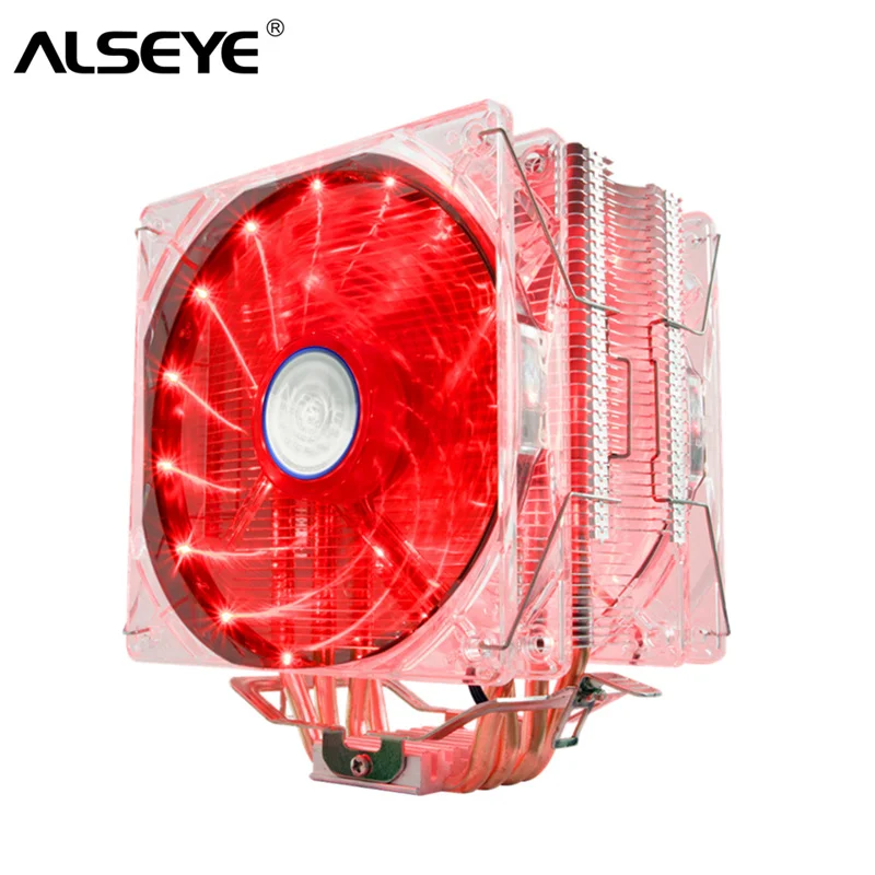 ALSEYE EDDY-120 Процессор охладитель 4 тепловые трубки 4pin 120 мм Процессор вентилятор для LGA 775/115x/ AM2/AM3/AM4 TDP 220 W