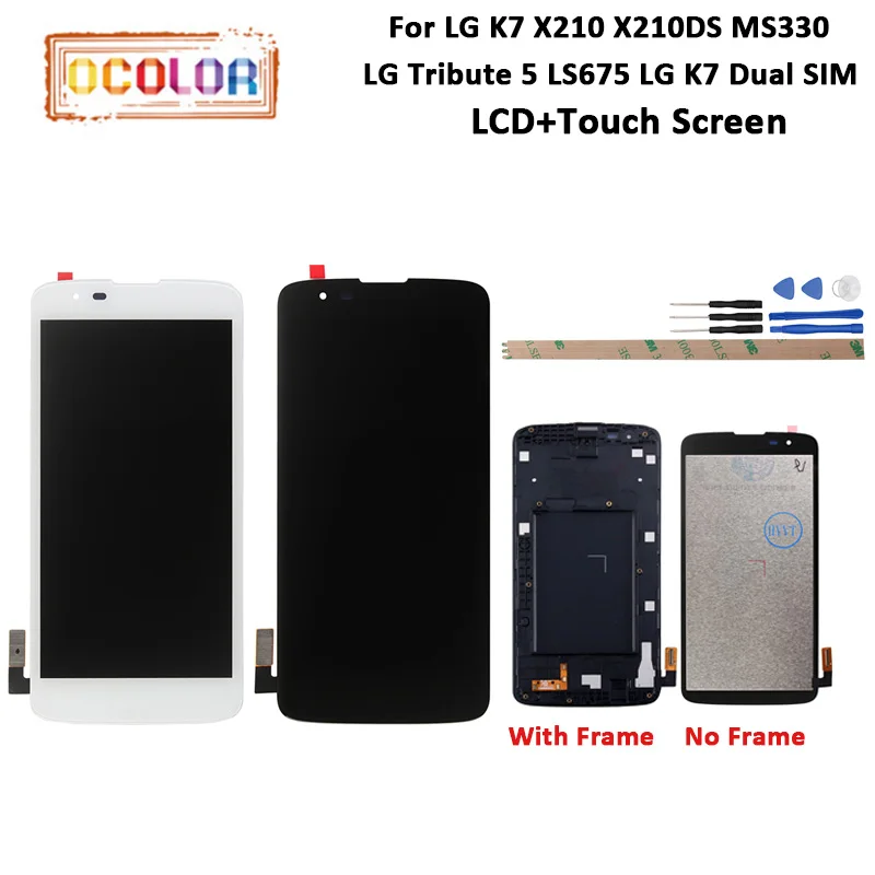 Ocolor для LG K7 X210 X210DS MS330 дань 5 LS675 Dual SIM ЖК дисплей Дисплей Сенсорный экран +