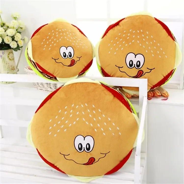 40-60cm Creative Plush Toy Simulation Cartoon Hamburger Pillow Cute Burger Sofa Cushion Home Decoration Doll Child Birthday Gift | Игрушки и