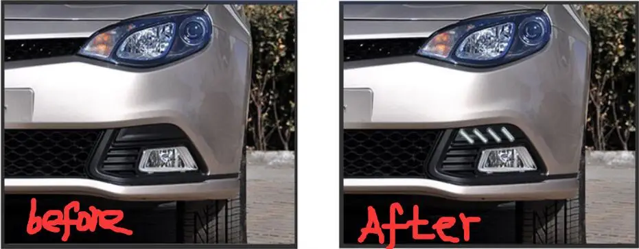 2011~ 2016y автомобильный БАМПЕР фара MG 6 MG6 дневной свет Автомобильные аксессуары светодиодный DRL Дневной свет фары для MG6 противотуманные фары