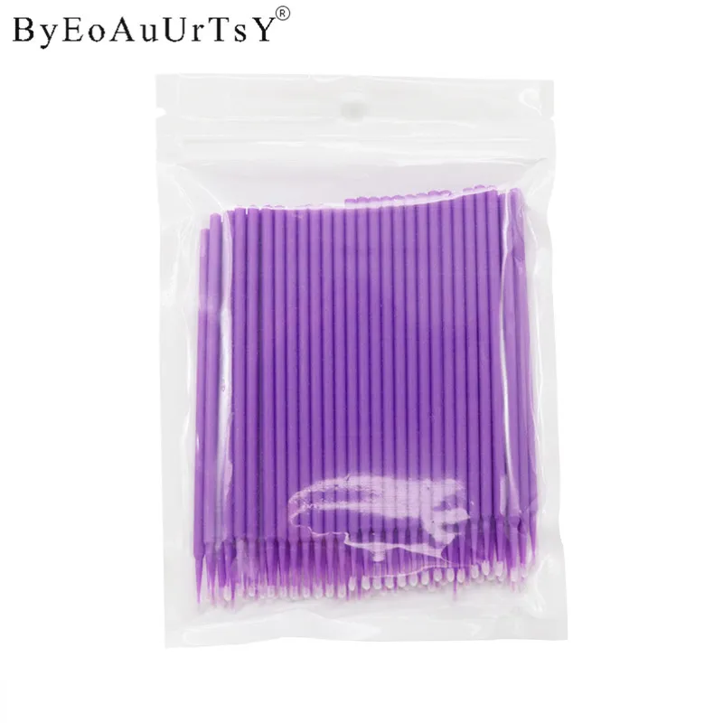 Dark Purple 1000 шт тушь для ресниц одноразовые микрощетки аппликатор для ресниц палочки кисть для наращивания ресниц 10 цветов - Handle Color: Dark Purple