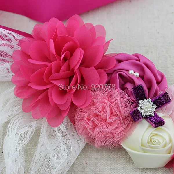 1 шт фуксия цвета слоновой кости розовый цветок створки шикарный потрепанный