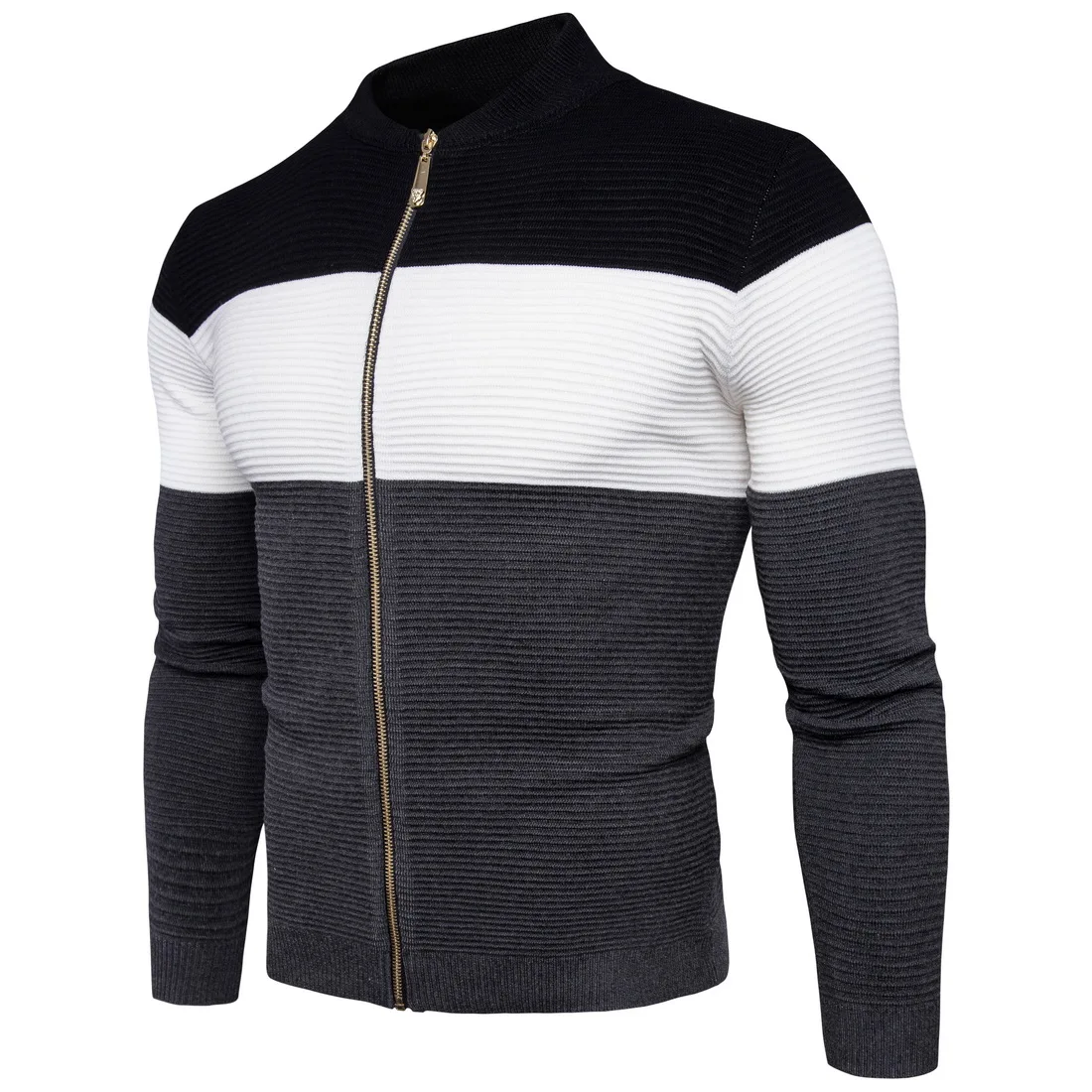 Sweater Cardigan Men 2018 Male Brand Casual Slim Sweaters England Fashion Black Gray Hedging Zipper Men'S |