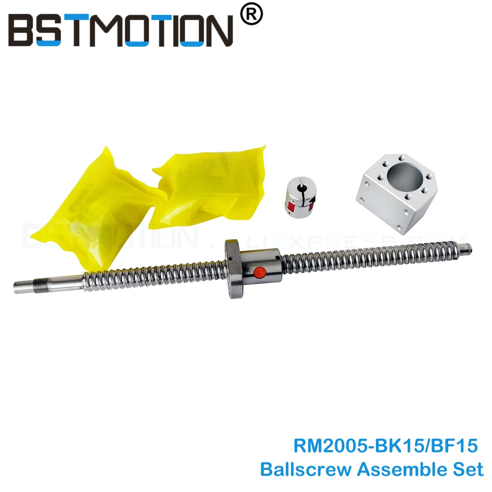2005 шариковый винт 300 400 500 мм 600 700 800 900 1000 1100 SFU2005 корпус + BK15 BF15 8 штыревой