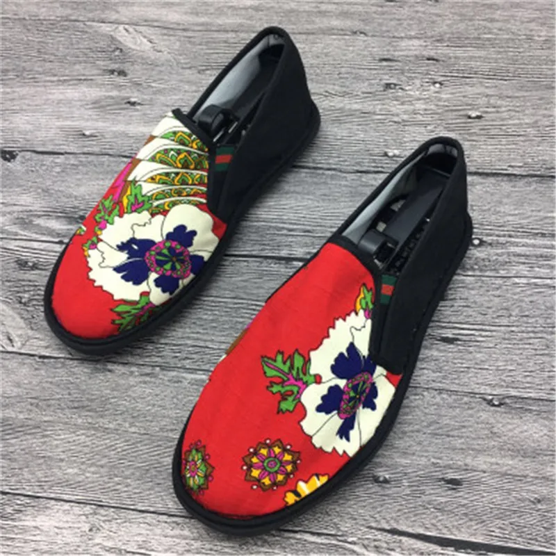 Fashion Flats Shoes Espadrilles Loafers Light Hard-Wearing Rubber Spring Canvas Embroider 2019 Man Women Harajuku | Обувь