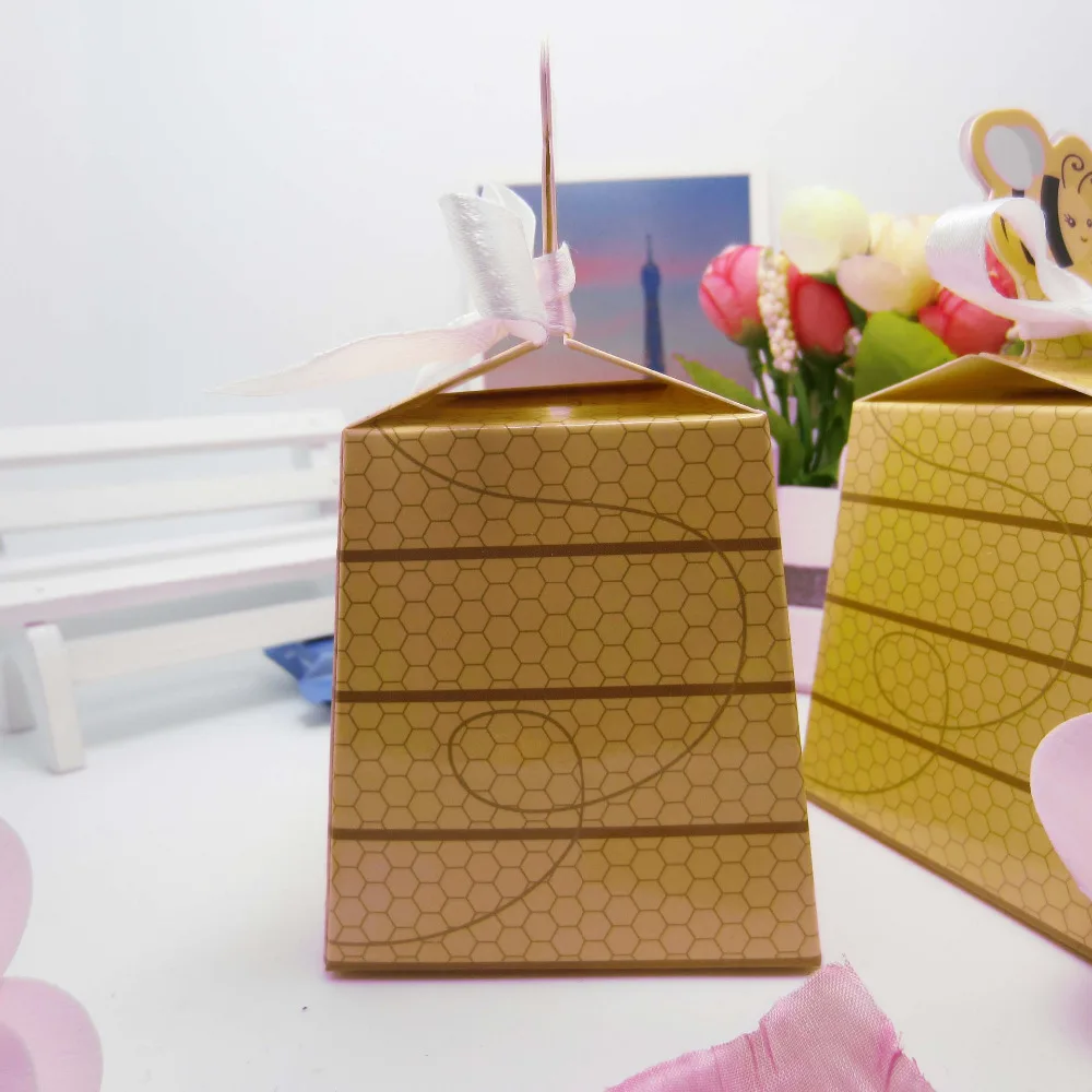 10 шт./лот новая милая коробка в виде пчелы Подарочная для детского дня рождения с