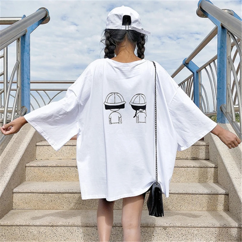 HziriP Мода Harajuku KawaiiT хлопковая Футболка женские Топы И Футболки 2018 летняя футболка