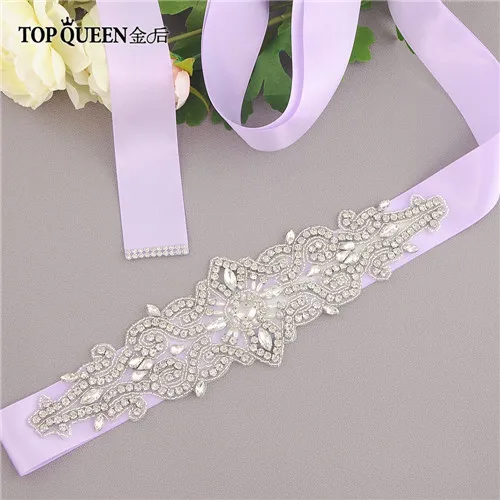 TOPQUEEN S26 кристалл и стразы платья Пояс аксессуары Свадебные ремни для невесты пояс для невесты - Цвет: Lavender