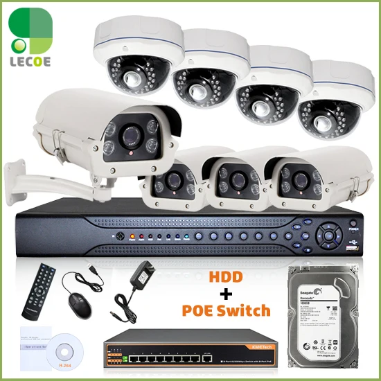 

16CH 1080P 2 SATA NVR 8 шт. 960P POE IP камеры 8ch PoE коммутатора Видеонаблюдения POE Комплект POE Системы с 2 ТБ HDD