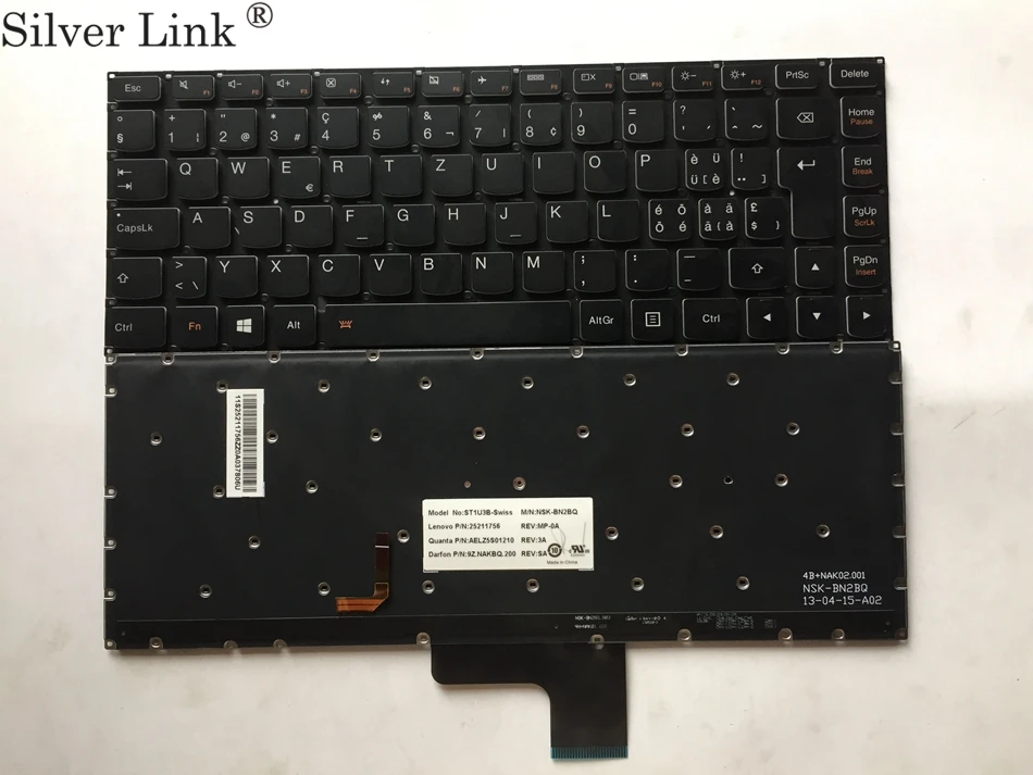 SW швейцарская клавиатура для Lenovo U330P U330 Touch U430P U430 с подсветкой клавиатуры