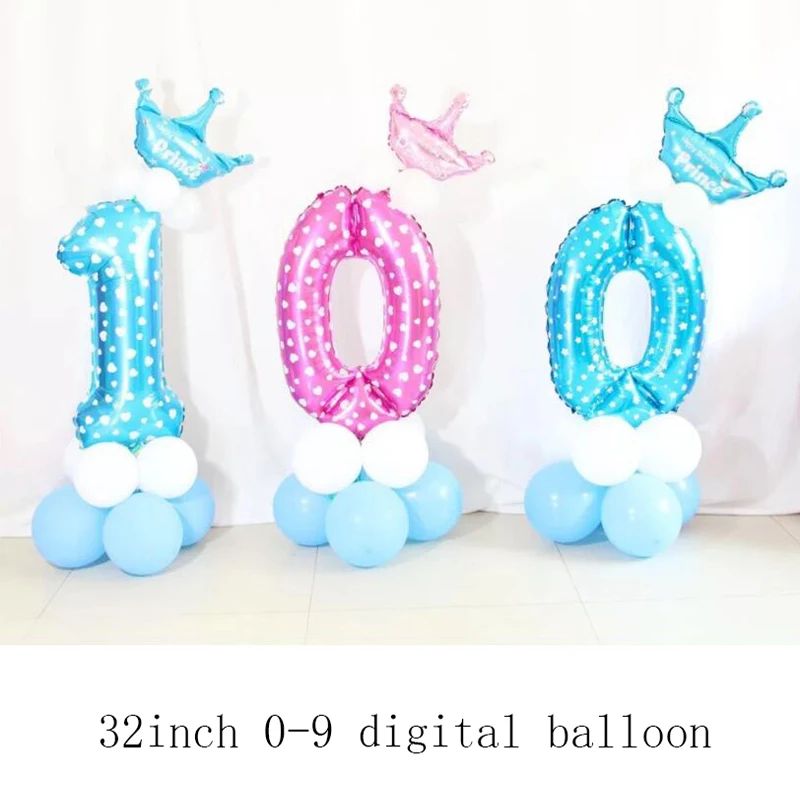 1 Набор цифровых воздушных шаров с цифрами фольгированные воздушные шары