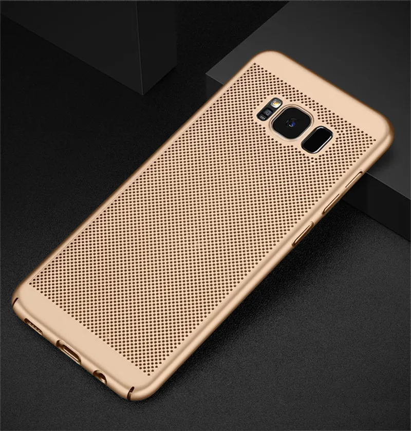 Роскошные рассеивания тепла чехол для Samsung Галактики S8 S9 плюс S6 S7 край S5 A3 A5 A7 J3 J5 J7 A8 чехол в виде ракушки
