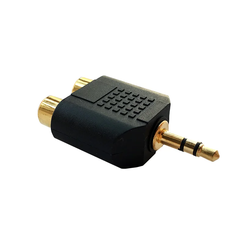 Двойной 2 RCA гнездо 3 5 мм штекер Jack Y сплиттер стерео аудио кабель адаптер разъем