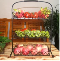 sitting room fruit basin wrought iron three layers of fruit basket fashion receive basin kitchen hob