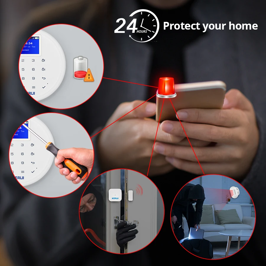 KERUI W17 Беспроводной Wi Fi GSM охранной сигнализации Системы сигнализация дома защиты