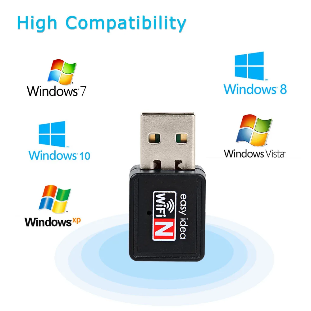 Мини USB WiFi адаптер 150 Мбит/с беспроводной Wifi приемник сетевая карта 802.11b/n/g ключ для