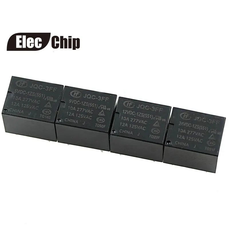 5 шт./лот реле мощности HF3FF JQC 3FF 5VDC 1ZS 9VDC 12VDC 10A250VAC 5pin| |
