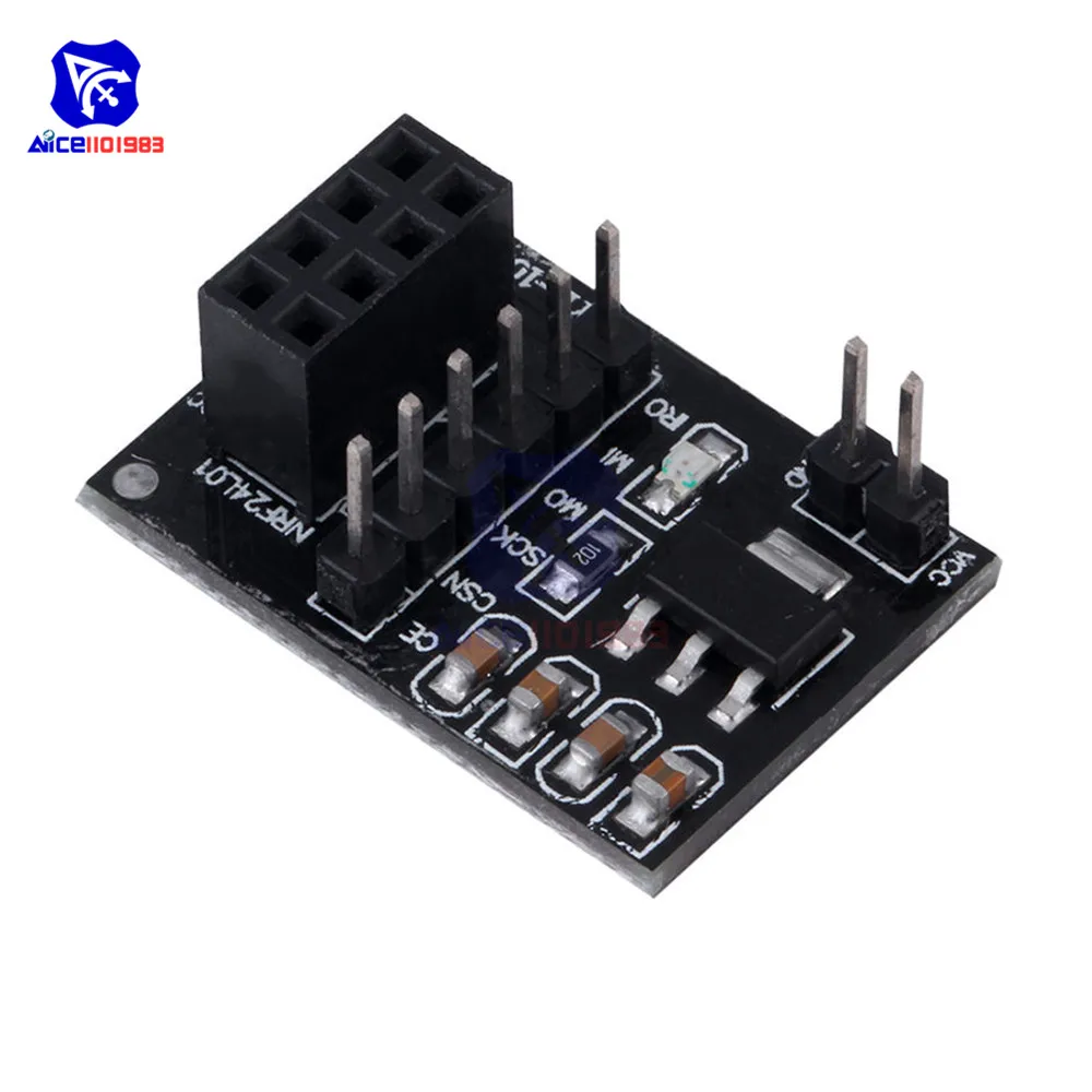 NRF24L01 Socket Diymore NRF24L01 беспроводной модуль микроконтроллер приемник передатчик 2,4 ГГц антенна с гнездом адаптер плата для Arduino - Цвет: NRF24L01 Socket