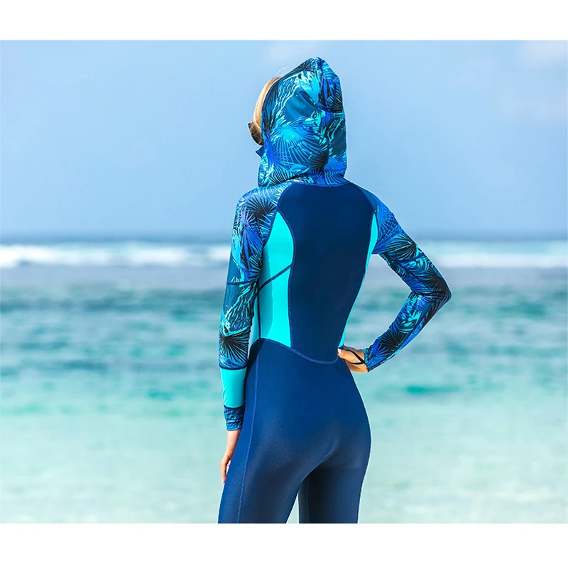 Sbart Hooded Active Women Diving Suits Bodysuits Female Wetsuits Scuba Snorkeling Equipment One Pieces Rash Guards 2017 DCE | Спорт и