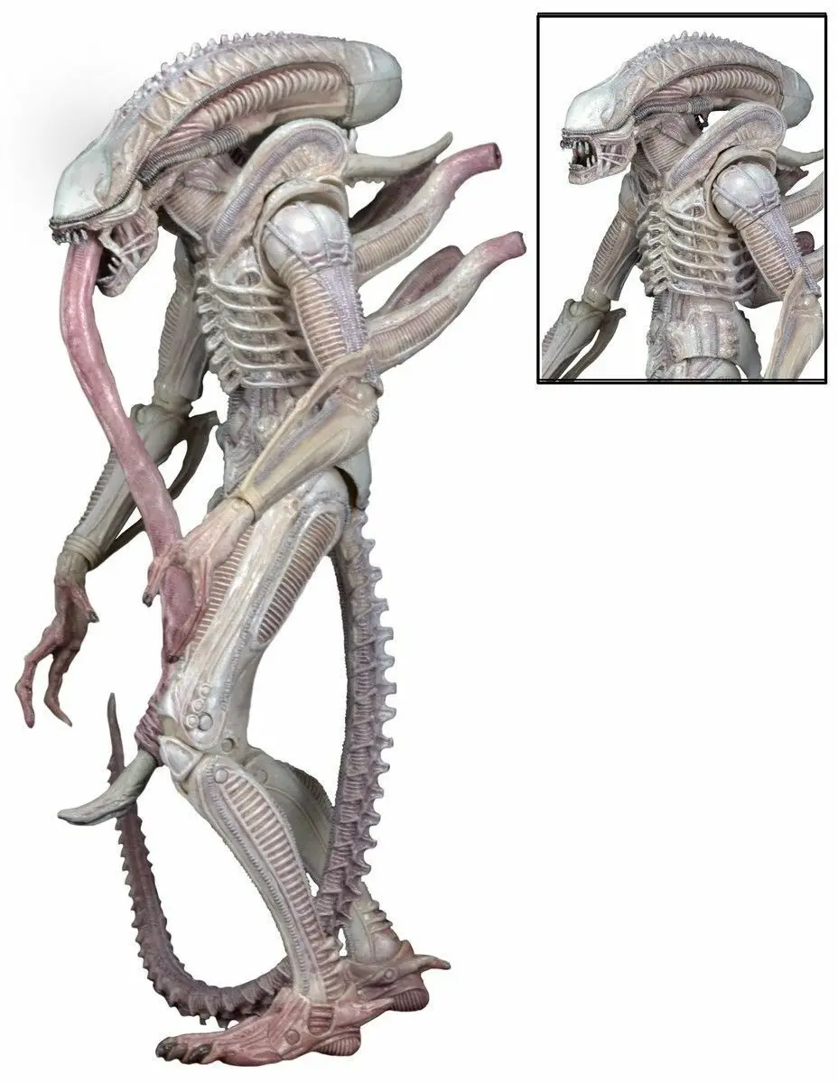 NECA 18 см ALIENS Series 9 Xenomorph Albino Drone белая концепция ПВХ фигурка Коллекционная модель