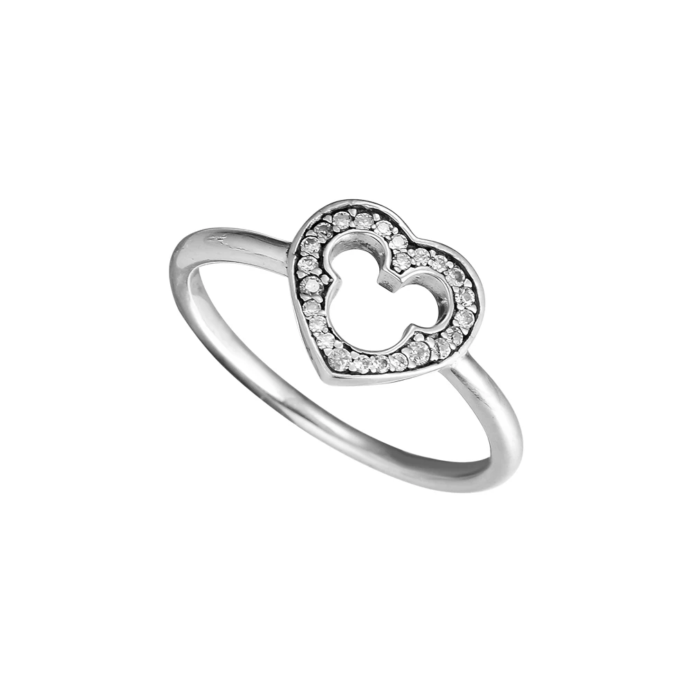 CKK кольцо Микки Сердце кольца для мужчин и женщин anillos mujer женское кольцо обручальное Обручальное Серебро 925 пробы ювелирные изделия