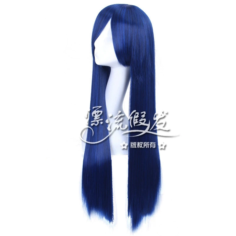 Женские парики для косплея Danganronpa Maizono Sayaka длинные прямые синие термостойкие