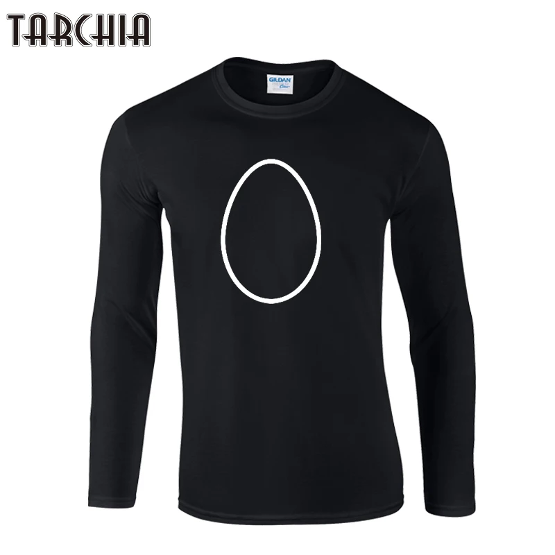 

TARCHIA T Shirt 2021 Autumn Men Egg Printed Slim Fit Long Sleeve T Shirt Brand Clothing Male Fashion Tops Tees T Shirt Homme
