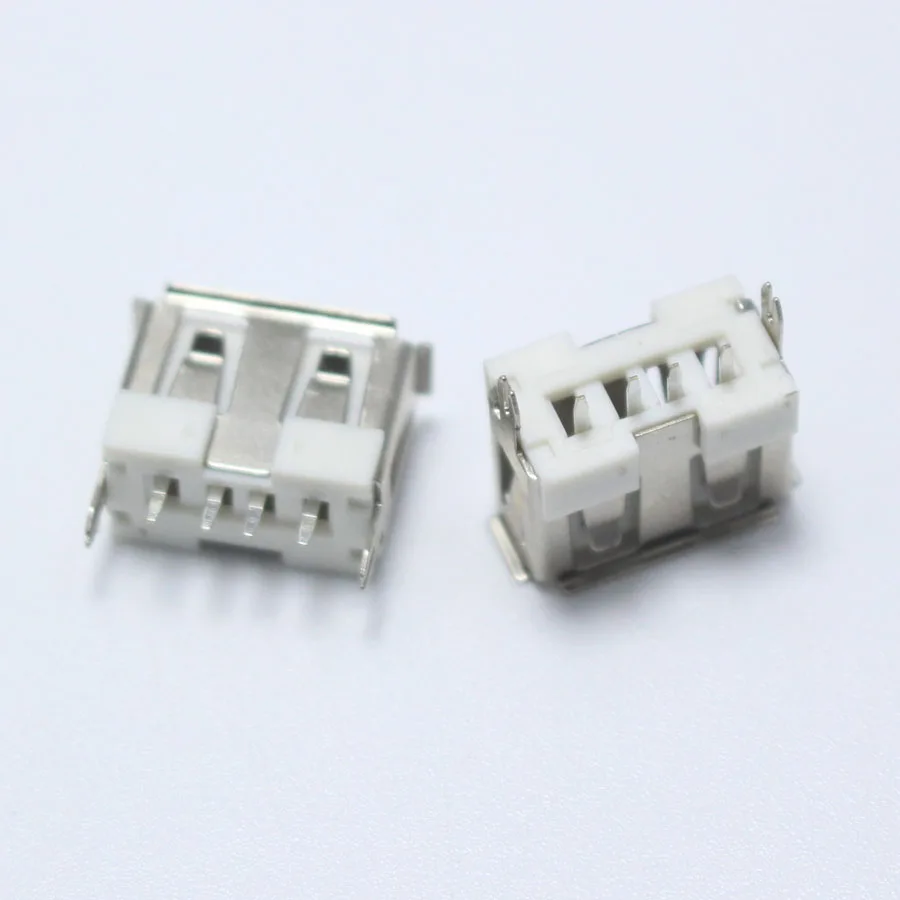 10 шт. DIP USB тип A гнездовой разъем белый 4PIN AF 0 монтажный для печатной платы