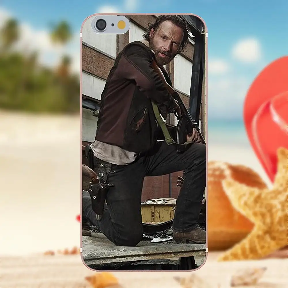 The Walking Dead Rick Grimes Популярный чехол для iPhone 4S 5S 5C SE 6S 7 8 Plus X Galaxy Note 5 6 S9+ Grand Core Prime Alpha on.
