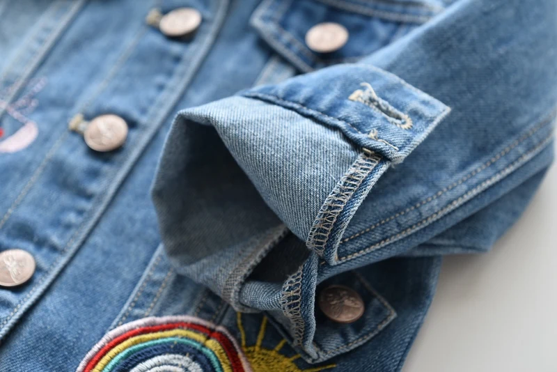 Fashion Girls Jackets And Coats Unicorn Embroidery Boys Denim Coat Kids Jackets Spring Autumn Denim Jackets For Children Coat