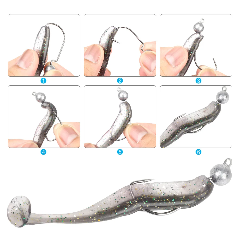 DONQL 5/10 шт. Lead Jig Head рыболовный крючок широкая заводная рукоятка офсетная печать