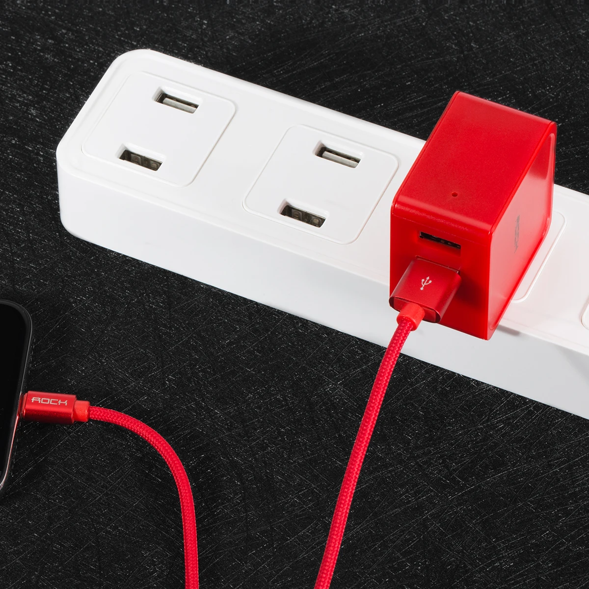 Rock зарядное устройство для мобильного телефона и USB кабель, USB ЗУ для мобильного телефона набор, 2 порта USB зарядное устройство и металлический кабель для iPhone X 8