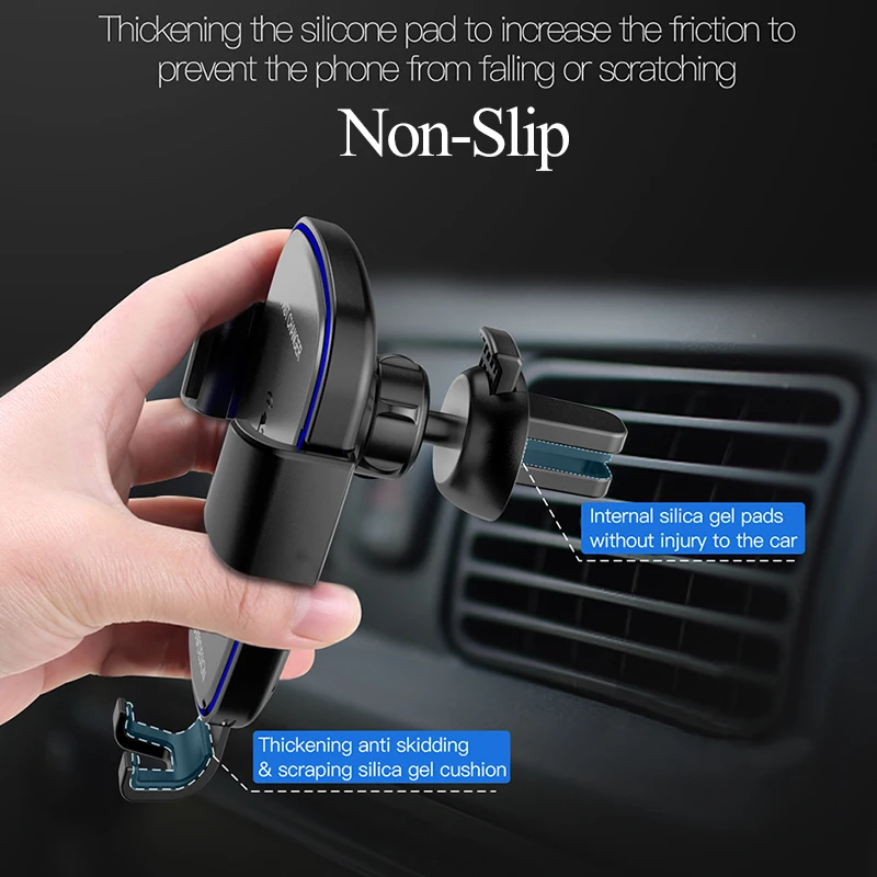 TOTU 2 in 1 Wireless Fast Charging Car phone holder stand For iPhone X 8 Plus Mount Qi Charger for Samsung S8 | Мобильные телефоны