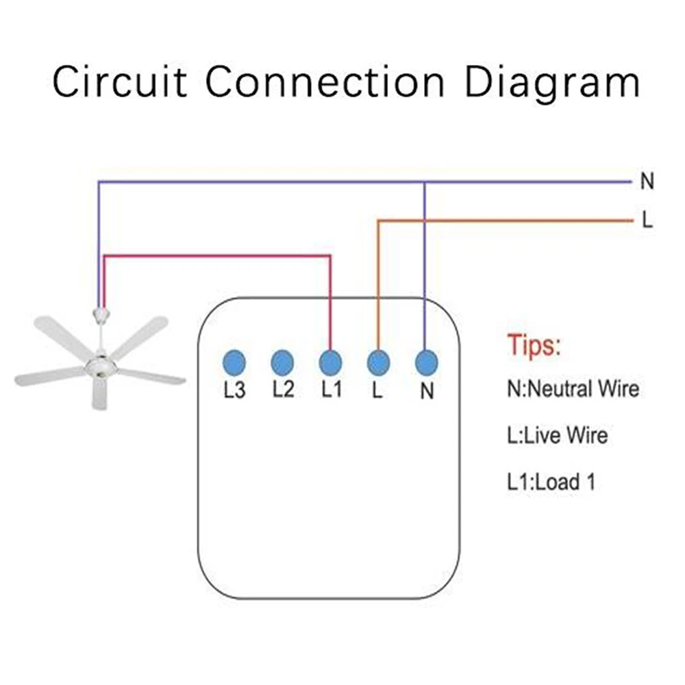 ЕС/США WiFi умный потолочный вентилятор переключатель приложение удаленный таймер
