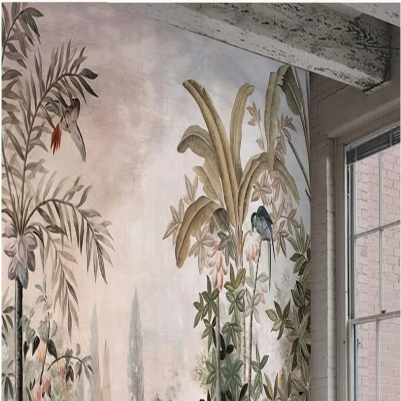 Пользовательские крупномасштабные фрески ретро-стиль ручная роспись