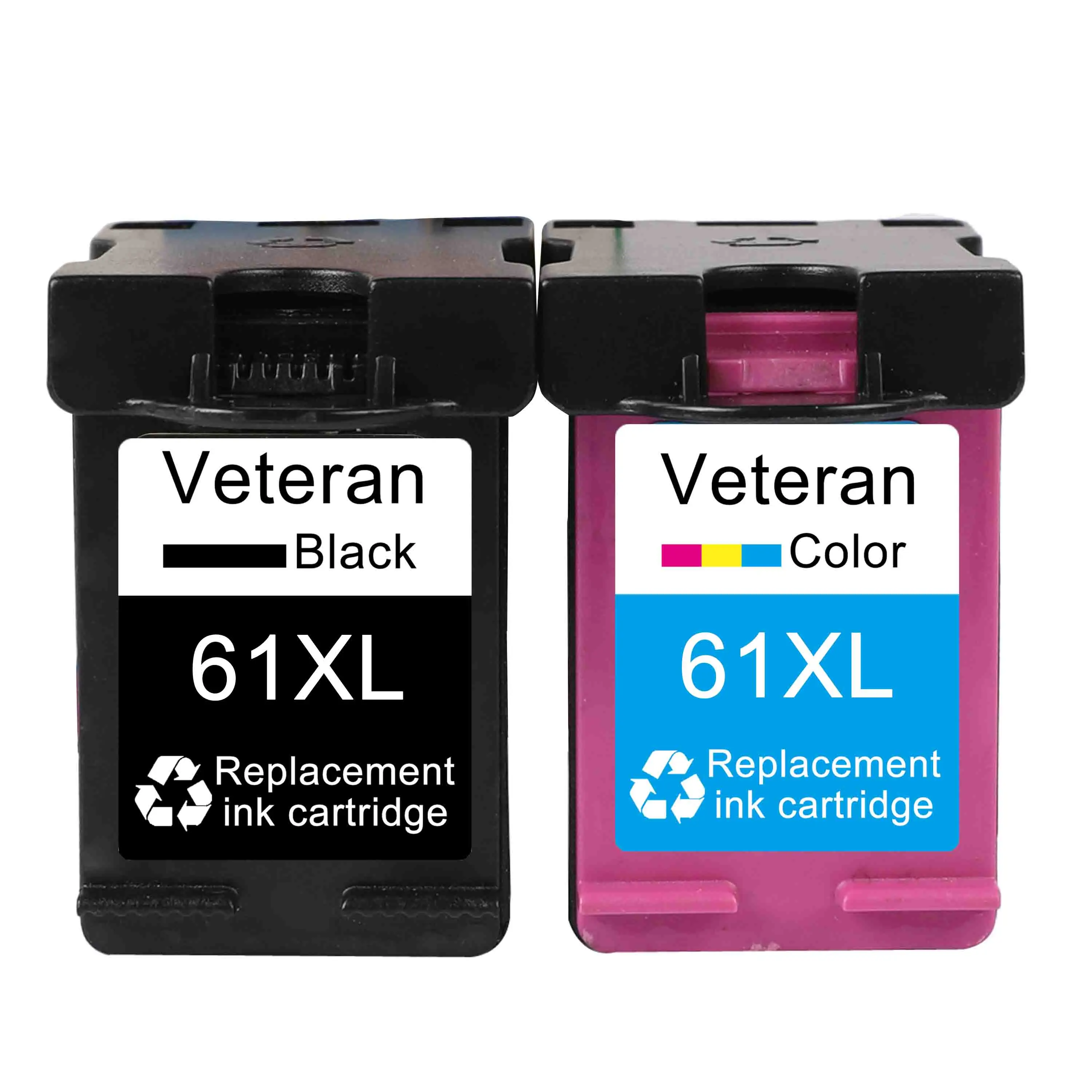 61XL Black and Color Ветеран Совместимый картридж для hp 61xl чернильный картридж для hp Envy 4500 4504 5530 Deskjet 2540 1510 1000 1010 2050 3050 принтер - Цвет: 61XL Black and Color