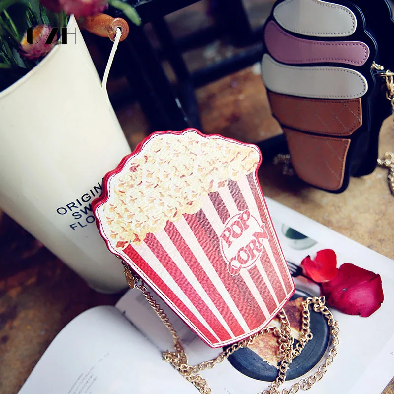 Мультфильм Мороженое курьерские Сумки для детей девочек из искусственной кожи