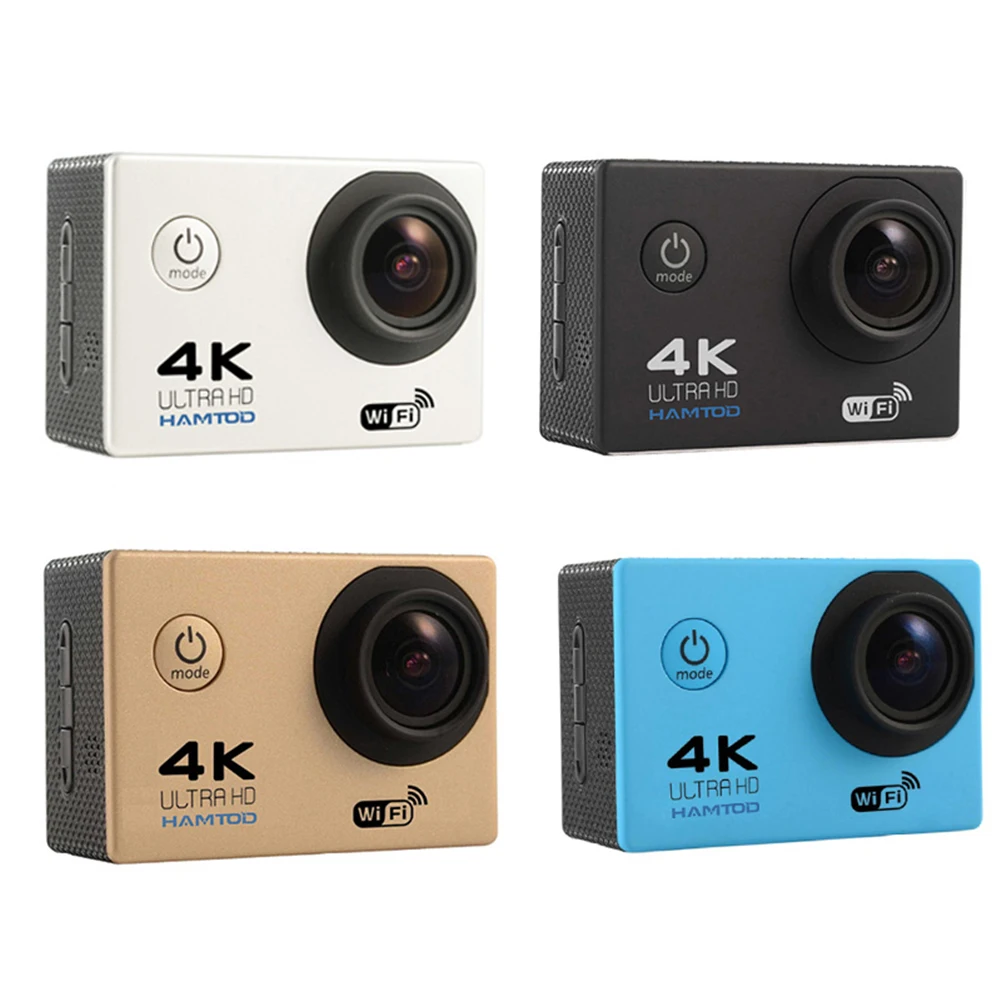 HAMTOD H9A 2,0 дюймовый ЖК-экран HD 4K WiFi камера движения 120 градусов широкоугольный объектив с водонепроницаемый чехол
