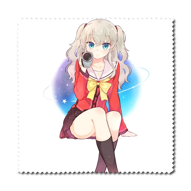 2 шт./компл. аниме Шарлотта цветные Линзы для очков чистая ткань Tomori Nao Мультяшные